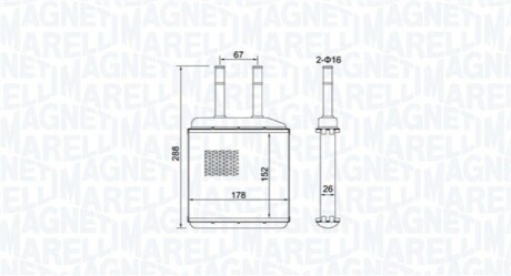 Радиатор печки MAGNETI MARELLI 350218420000