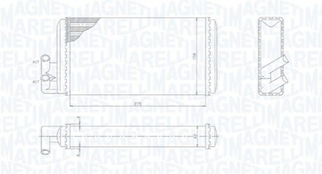 AUDI радіатор опалення 100/200,A6,V8 MAGNETI MARELLI 350218403000