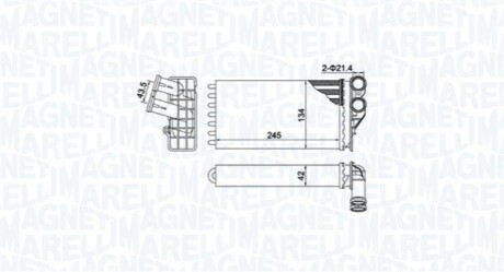 Радиатор печки MAGNETI MARELLI 350218430000 (фото 1)