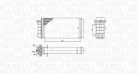 FIAT радіатор опалення Bravo,Marea,Alfa Romeo 145/146 MAGNETI MARELLI 350218441000