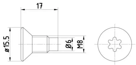 Болт, диск гальмівного механізму HELLA 8DZ 355 209-041