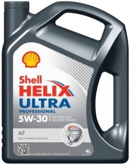 4л Helix Ultra Professional AF 5W-30 масло API SL, ACEA A5/В5 Ford WSS-M2C913-C/WSS-M2C913-D, Jaguar Land Rover STJLR.03.5003 SHELL 550046650