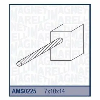Ремкомплект (щітки) стартера PEUGEOT 405-309-205, AUDI 100- 200, CITROEN BX, RENAULT, VOLKSWAGEN [940113450225] MAGNETI MARELLI AMS0225
