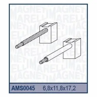 Ремкомплект (щітки) стартера CITROEN PEUGEOT MAZDA MITSUBISHI NISSAN SUZUKI [940113190045] MAGNETI MARELLI AMS0045