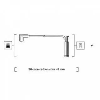 Комплект високовольтних проводів FORD FIESTA/FOCUS 1,2/1,4/ 16V 99- [941185340786] MAGNETI MARELLI MSK786