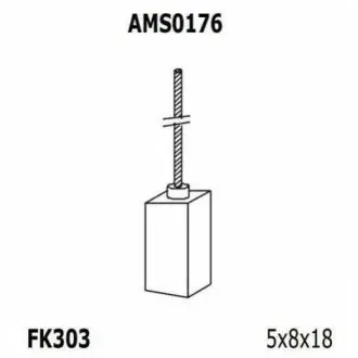 Щітки генератора (5x8x18) HONDA, TOYOTA, MAZDA, MITSUBISHI, SUBARU [940113190176] MAGNETI MARELLI AMS0176