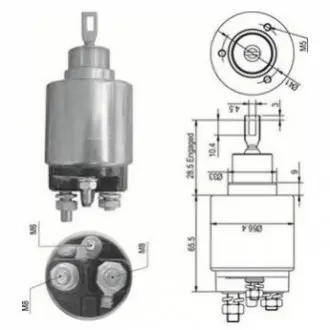 Втягувальне реле стартера CITROEN 2,8D FIAT 2,5TD PEUGEOT 2,5/2,8 [940113050348] MAGNETI MARELLI AME0348