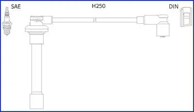 HITACHI Провода высокого напряжения 4 шт. HONDA Civic 1,3-1,6 91-01, Accord 1,8-2,2 90-98 ROVER HITACHI (HÜCO) 134520
