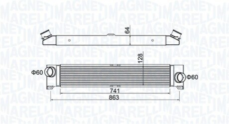 CITROEN інтеркулер системи подачі повітря Jumper,Fiat Ducato,Peugeot Boxer 06- MAGNETI MARELLI MST423