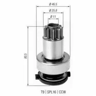 Бендикс (z=9) VW 1,4-2,0i AUDI A3 SEAT 1,4-1,8i SKODA 1,4-2,0i [940113020385] MAGNETI MARELLI AMB0385
