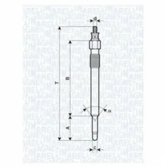 Свічка розжарювання LAND ROVER DEFENDER,DISCOVERY,RANGE ROVER I,II [] MAGNETI MARELLI 062900020304