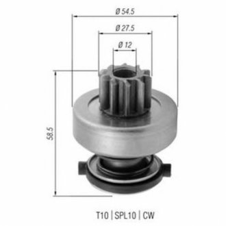 Бендикс (z=10) DB двигун.OM601-606 W124-210, Vito, Sprinter [940113020376] MAGNETI MARELLI AMB0376