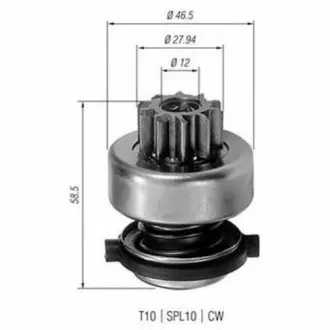 Бендикс (z=10) FIAT 1,7D OPEL 1,7D RENAULT Safrane 2,2D [940113020191] MAGNETI MARELLI AMB0191