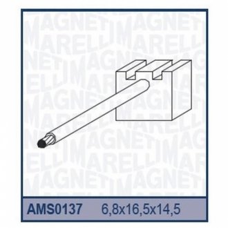 Щітки стартера (6,8x16,5x14,5)MAZDA, SUNNY, DATSUN TRK. [940113190137] MAGNETI MARELLI AMS0137