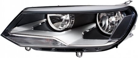 VW Фара основная галоген с мотором,с лампами H15 H7/H7 W5W WY21W лів.Touareg 10- HELLA 1EJ 010 328-211 (фото 1)