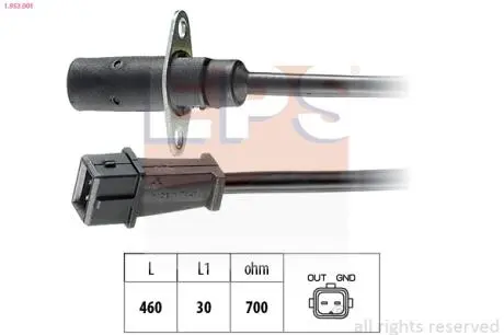 FIAT датчик обертів двигуна Tipo,Tempra 1.9TDS 88-,Ducato,Citroen Jumper 00- EPS 1.953.001