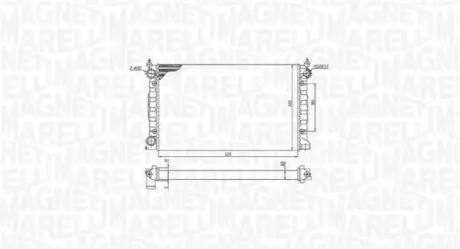 Радіатор двигуна VW PASSAT III (3A2/35I) 1,6 1,8 PASSAT VARIANT MAGNETI MARELLI BM1896 (фото 1)