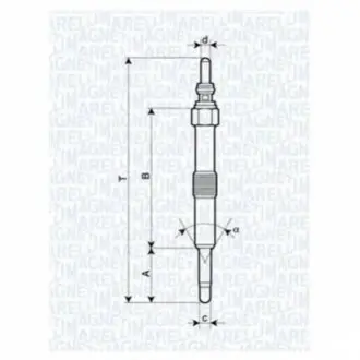 Свічка розжарювання LAND ROVER DISКрышкаY II, DEFENDER SW [062900067304] MAGNETI MARELLI UC50A