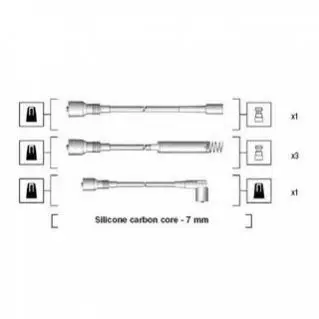 Високовольтні дроти OPEL ASTRA 1,8/2,0 91- KADETT 2,0 IE 84-91 MAGNETI MARELLI MSK680