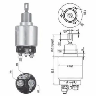 Втягувальне реле стартера FORD 1,4/1,8/2,9 92-96 [940113050344] MAGNETI MARELLI AME0344
