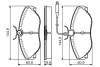 Комплект тормозных колодок, дисковый тормоз BOSCH 0986495056 (фото 1)