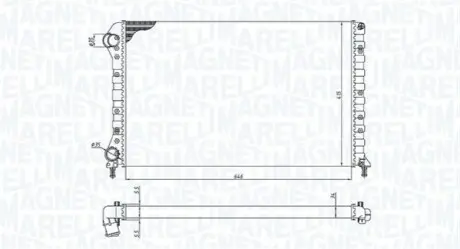 Радіатор двигуна FIAT DOBLO (119) 1,4 1.6 16V 1.9 D 03.2001- MAGNETI MARELLI BM1944