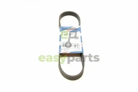 Ремінь генератора Peugeot Partner 1.8/VW Caddy 1.4/1.6 (ALT) 95-04 (6PK751) BOSCH 1987946006