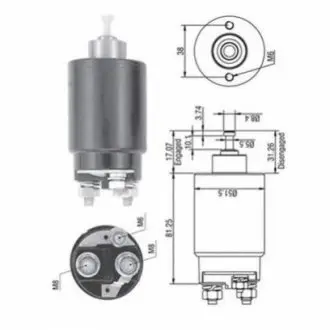 FORD втягувальне реле MOTORCRAFT TRANSIT 2.5TD [940113050264] MAGNETI MARELLI AME0264