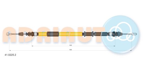 RENAULT трос ручного гальма задн. прав./лів. Master 2,3 10- (1555mm) ADRIAUTO 41.0225.2
