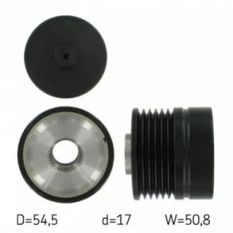 FIAT шків генератора Punto/Grande Punto 1,3D Multijet, OPEL 1,3CDTI 05-. SKF VKM 03509