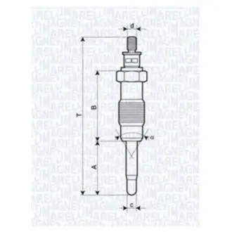 Свічка розжарювання BRAVO/A,PUNTO,LANCIA, ALFA,MAREA [] MAGNETI MARELLI 062500300304