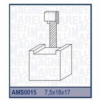 Ремкомплект (щітки) стартера (7,5 x 18 x 17) [940113190015] MAGNETI MARELLI AMS0015 (фото 1)