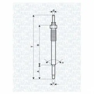 HYUNDAI свічка розжарювання Accent, Matrix, KIA Rio, 1,5CRDi 05-. MAGNETI MARELLI UC56A