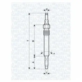 Свічка розжарювання MERCEDES, OPEL,PEUGEOT, SEAT [062900003304] MAGNETI MARELLI UX16A