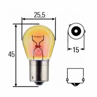 Heavy Duty PY21W 24V21W Автолампа желтая (увелич. ресурс) MAGNETI MARELLI PY21W 24V HD