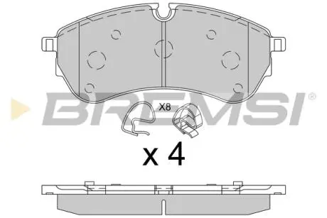 Гальмівні колодки пер. VW Crafter 2.0TDI/Man TGE 16- (163.6x67.4x20.7) BREMSI BP3846