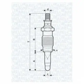 Свеча накала RENAULT, ROVER, SEAT, SKODA [062900005304] MAGNETI MARELLI UX18A