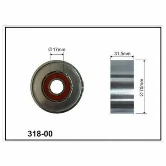 TOYOTA натяжний ролик (17x70x32)(мет)Avensis,Camry,Previa,RAV4 2000- CX CX31800