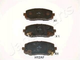 Комплект тормозных колодок, дисковый тормоз JAPANPARTS PA-H12AF
