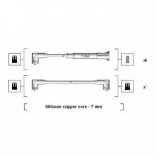 Комплект високовольтних проводів MAGNETI MARELLI MSK546