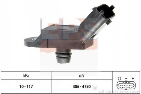 FIAT датчик тиску повітря Doblo,Grande Punto,Idea,Punto,Lancia EPS 1.993.133 (фото 1)