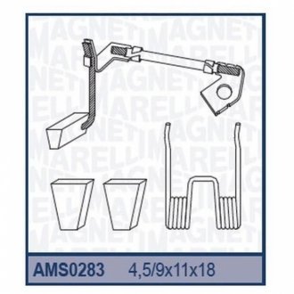 Щетки стартера (12V4,5/9x11x18)D6 RA33 [940114030283] MAGNETI MARELLI AMS0283