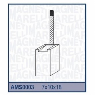 Ремкомплект (щітки) стартера (7x10x18) [940113190003] MAGNETI MARELLI AMS0003 (фото 1)