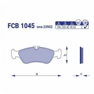Колодки тормозные (задние) MB Sprinter 208-316 96- (большая FRICO FCB 1045