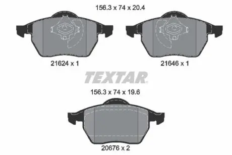 Гальмівні колодки дискові TEXTAR 2162402