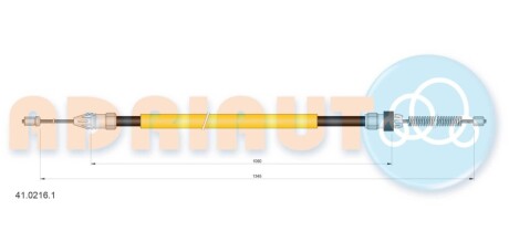 RENAULT трос ручного гальма задн. прав. (бараб.) Clio 98- ADRIAUTO 41.0216.1