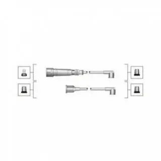 Високовольтні дроти SEAT CORDOBA 1.4I, IBIZA, VW MAGNETI MARELLI MSQ0114
