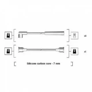 Высоковольтные провода FORD ESCORT 1,3/1,4/1,6 -86 MAGNETI MARELLI MSK765