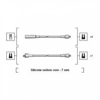 Високовольтні дроти LADA 2104-2107 1.2 -1.3-1.6 MAGNETI MARELLI MSK1230