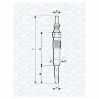 Свічка розжарювання AUDI FORD SEAT SKODARENAULT, VOLVO VW MAGNETI MARELLI UC53A
